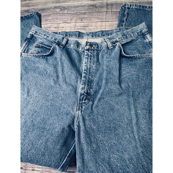 Vintage Wrangler Authentics Mens 40x30 (39x30 actual) Relaxed Fit Denim Jeans - Picture 5 of 10